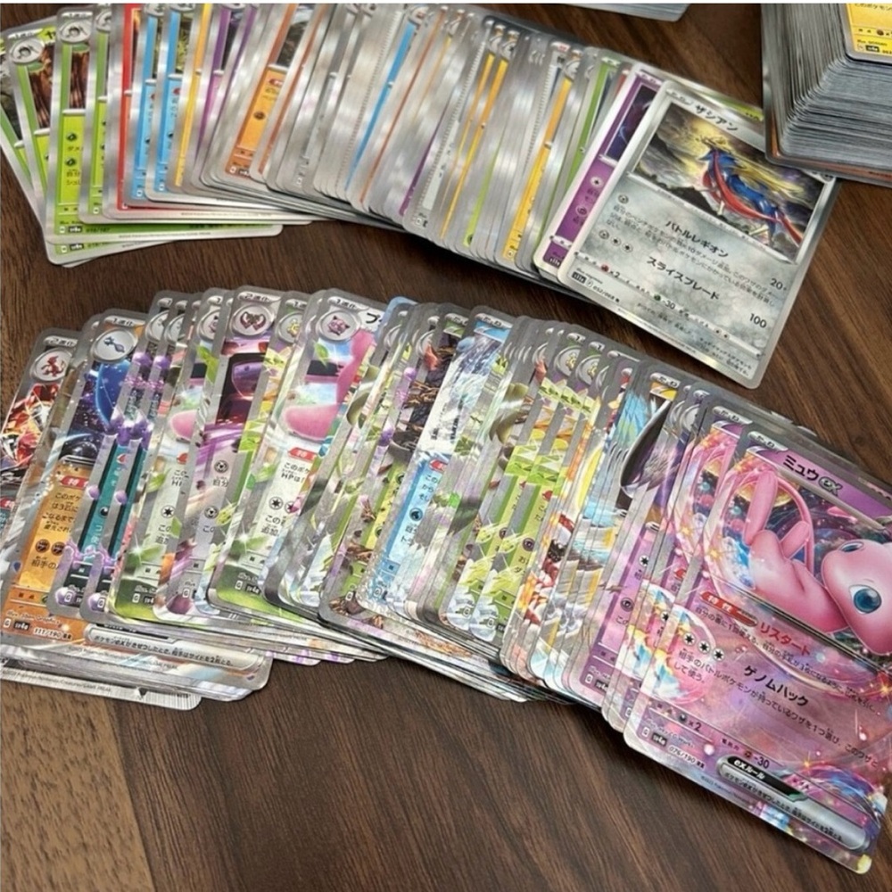 100 Japanese Pokemon Cards, NO DUPLICATES, includes EX, holos, common/uncommon ✨